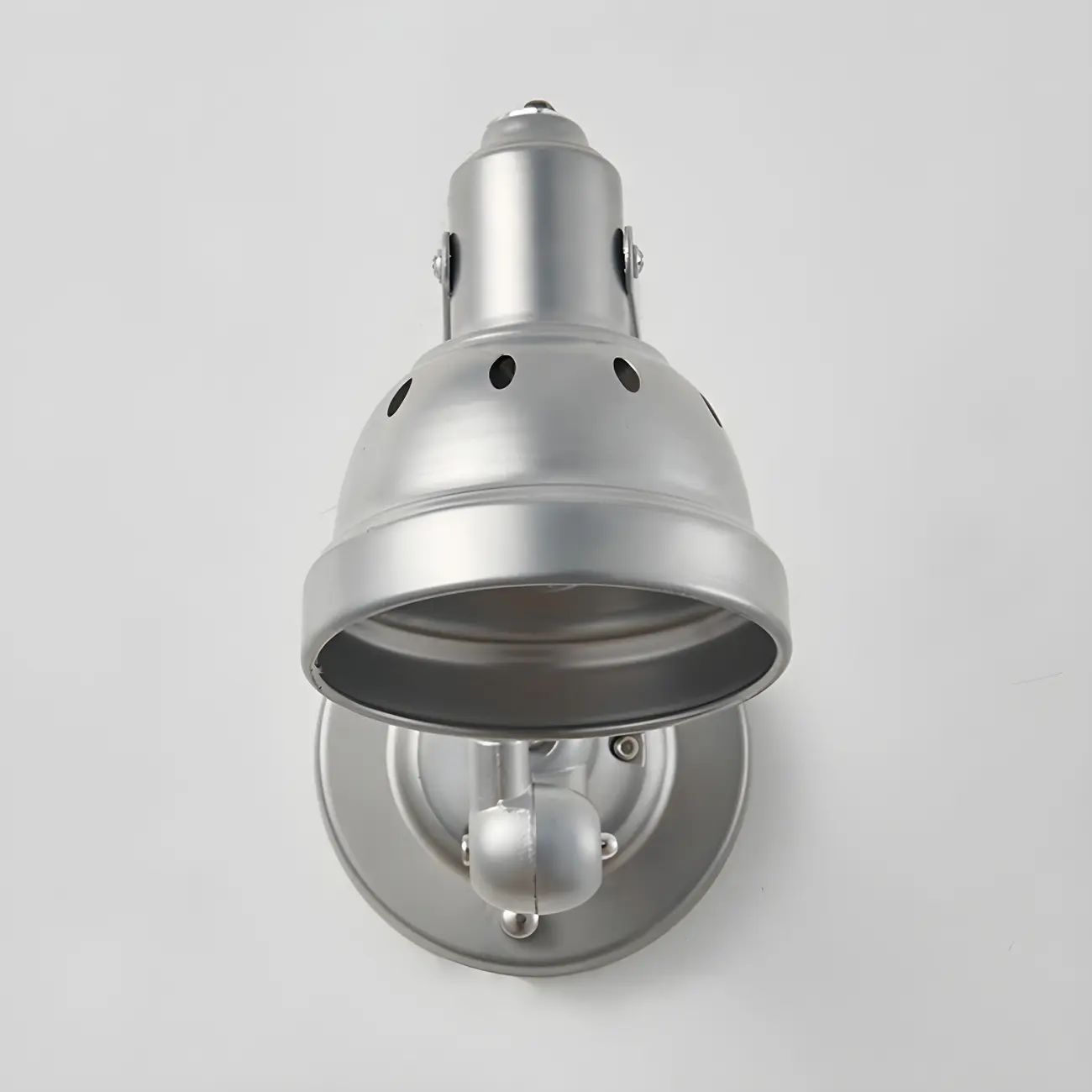 Industrial Metal Silver Adjustable Swing Arm Wall Light