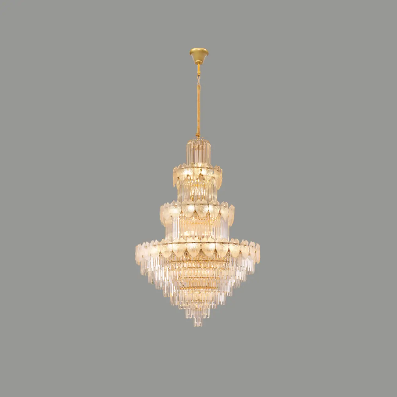 Luxury Crystal Round Chandelier with Elegant Tiered Design