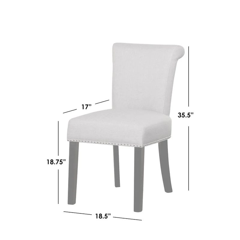 Simple Living Adeline Nailhead Parsons Dining Chair (Set of 2)