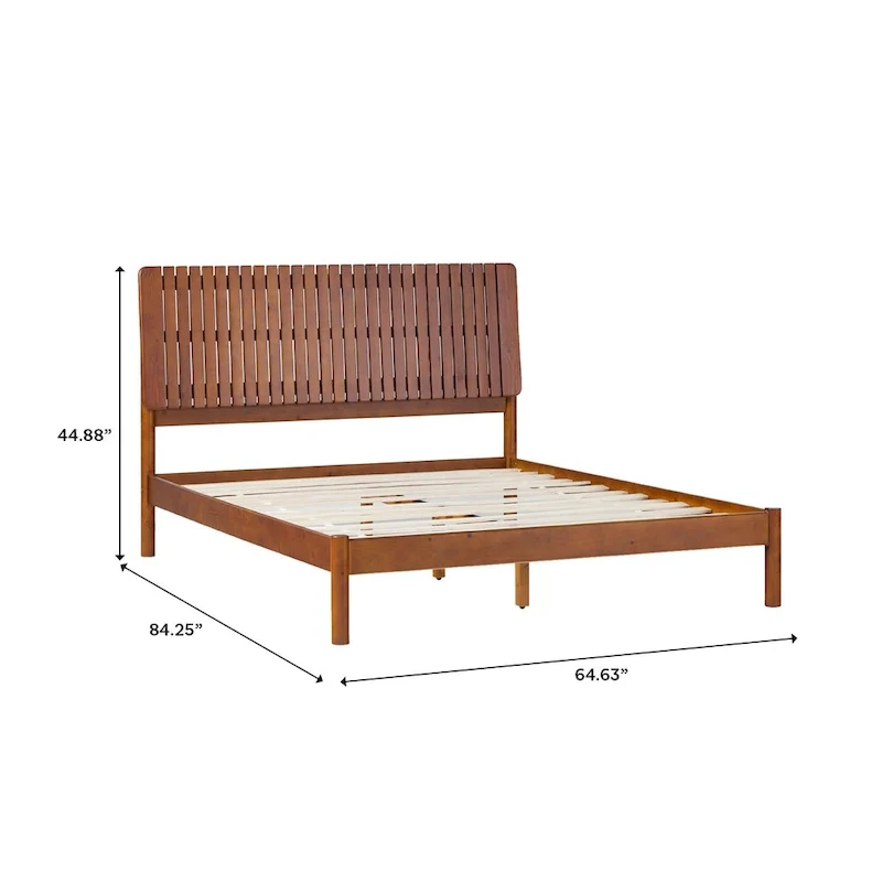 Middlebrook Designs Slatted Headboard Modern Queen Bed