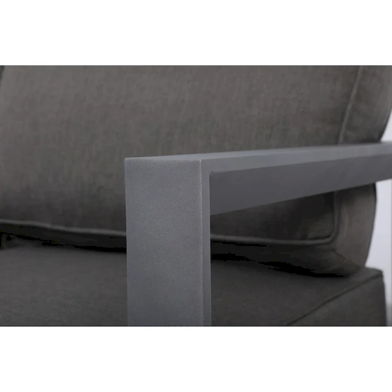 Cabo Aluminum Sofa with Gray Frame with Cushion.