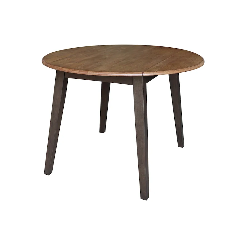 42 in. Solid Wood Round Dual Drop Leaf Table
