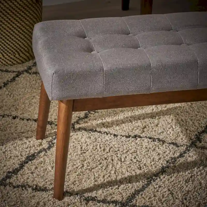 Flavel Tufted Fabric Ottoman Bench by Christopher Knight Home