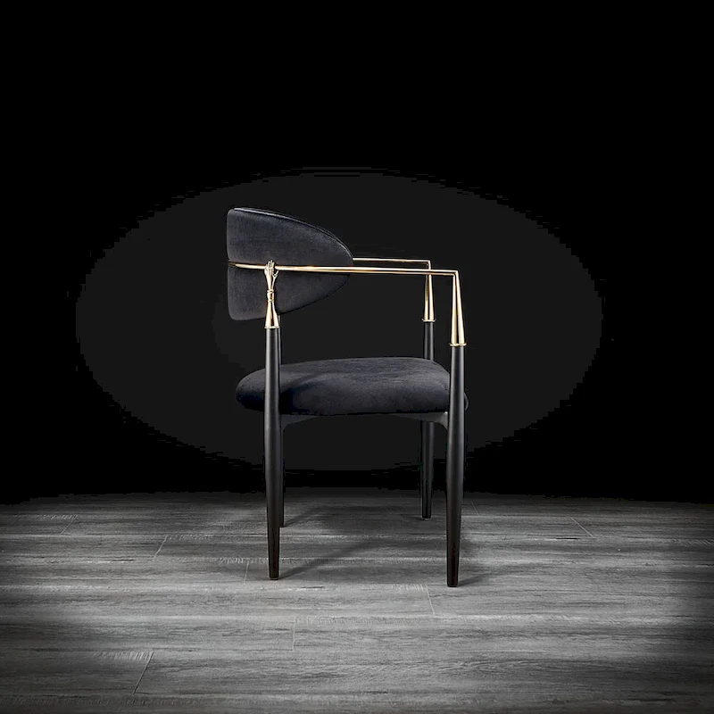 Roubi Gold Stainless Steel Dining Chair