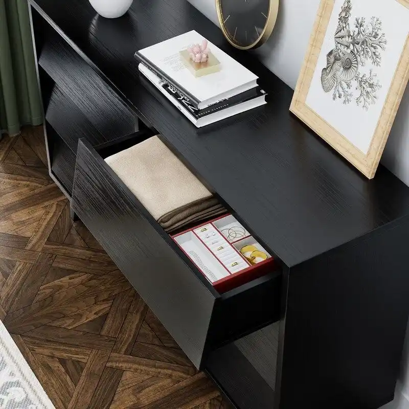 Mieres Dresser for Bedroom, 30  Tall Double Dresser Chest of Drawers, Hidden Drawer Handle, Storage Drawer Organizer