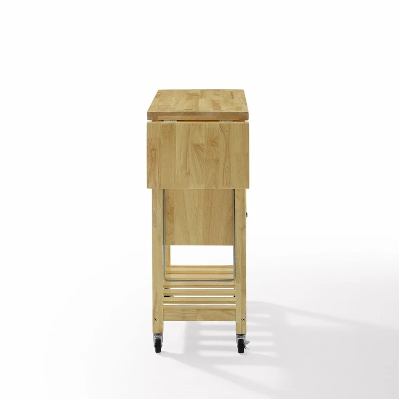Bristol Double Drop Leaf Kitchen Cart Natural - 15.13d x 45w x 35.25h