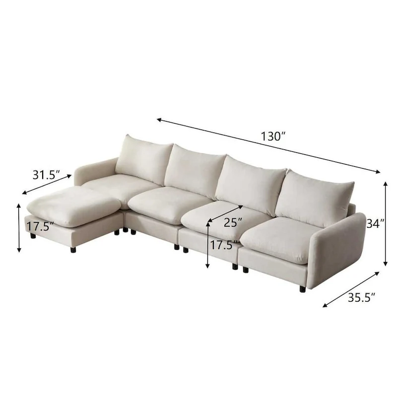 Christopher Knight Home - Evelyn Modern Modular Upholstery Sectional Sofa