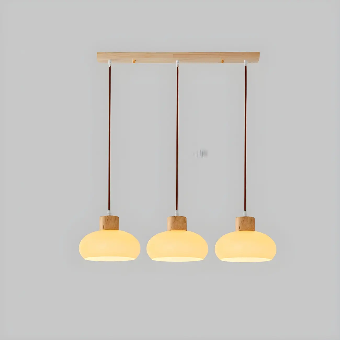 3-Light Drum Glass Island Pendant Light Modern Glass for Kitchen