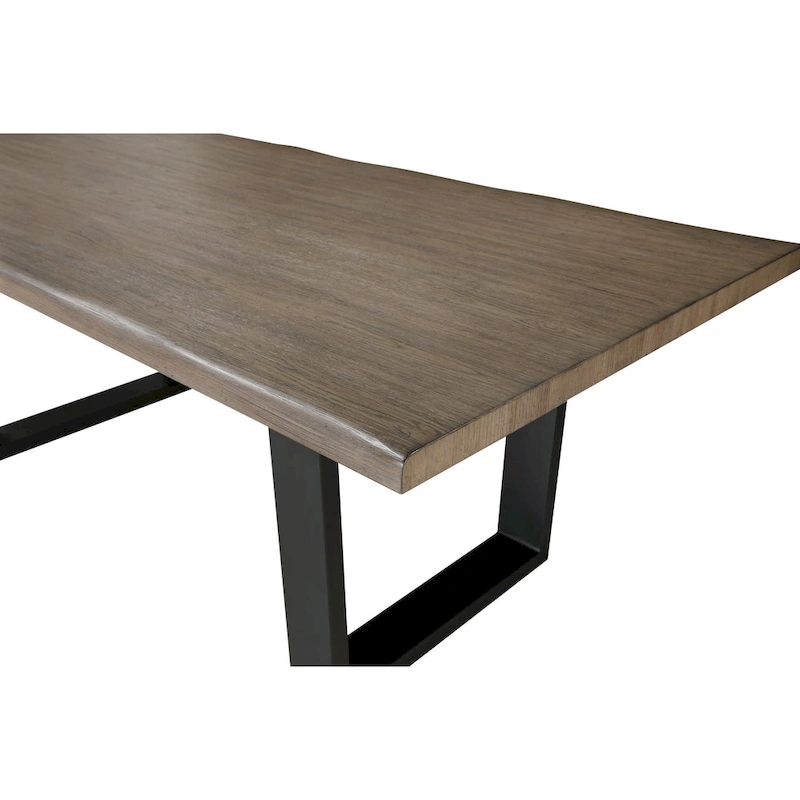 Ditmars Dark Brown Finish 84  Live Edge Dining Table by iNSPIRE Q Modern