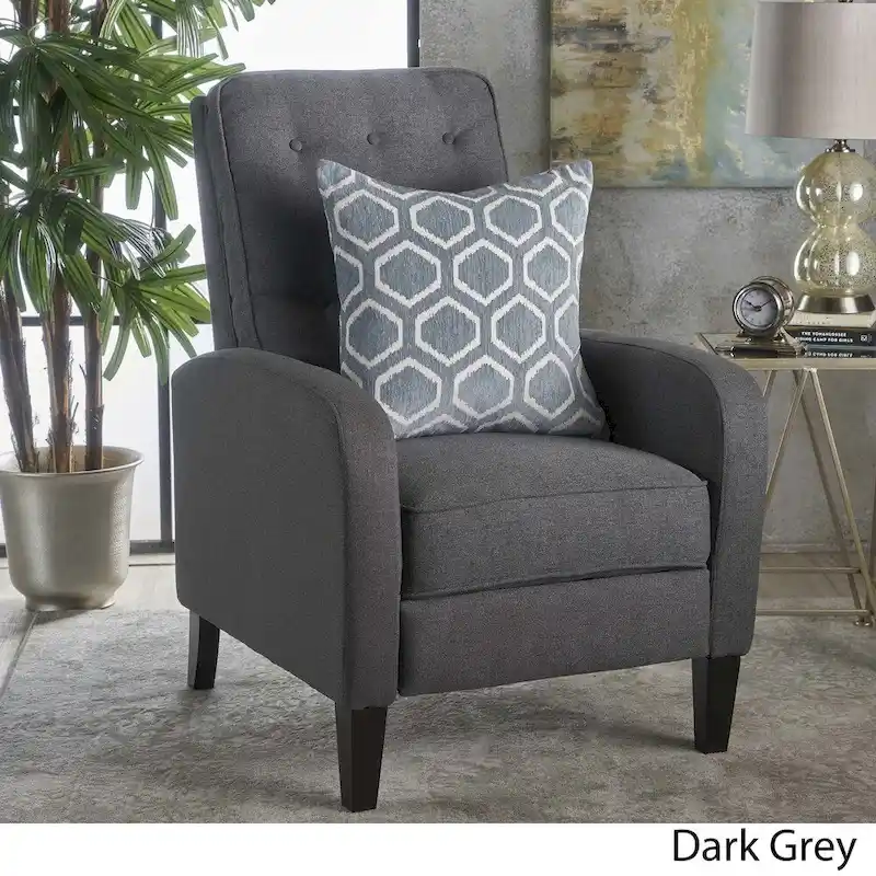 Nievis Tufted Fabric Recliner by Christopher Knight Home