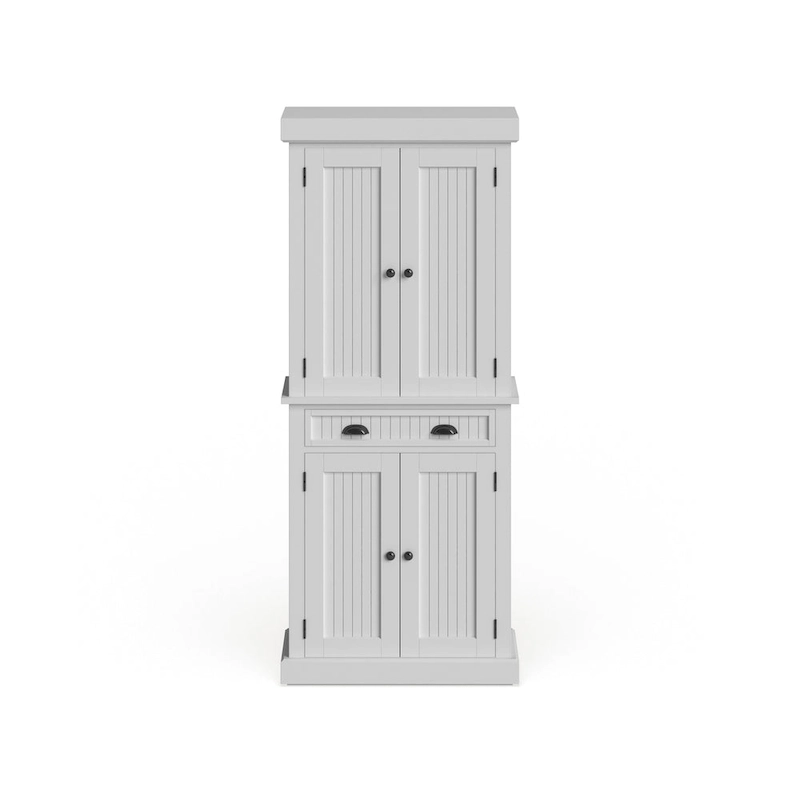 Homestyles Nantucket Sanded Off-White Pantry with Four Doors - N/A