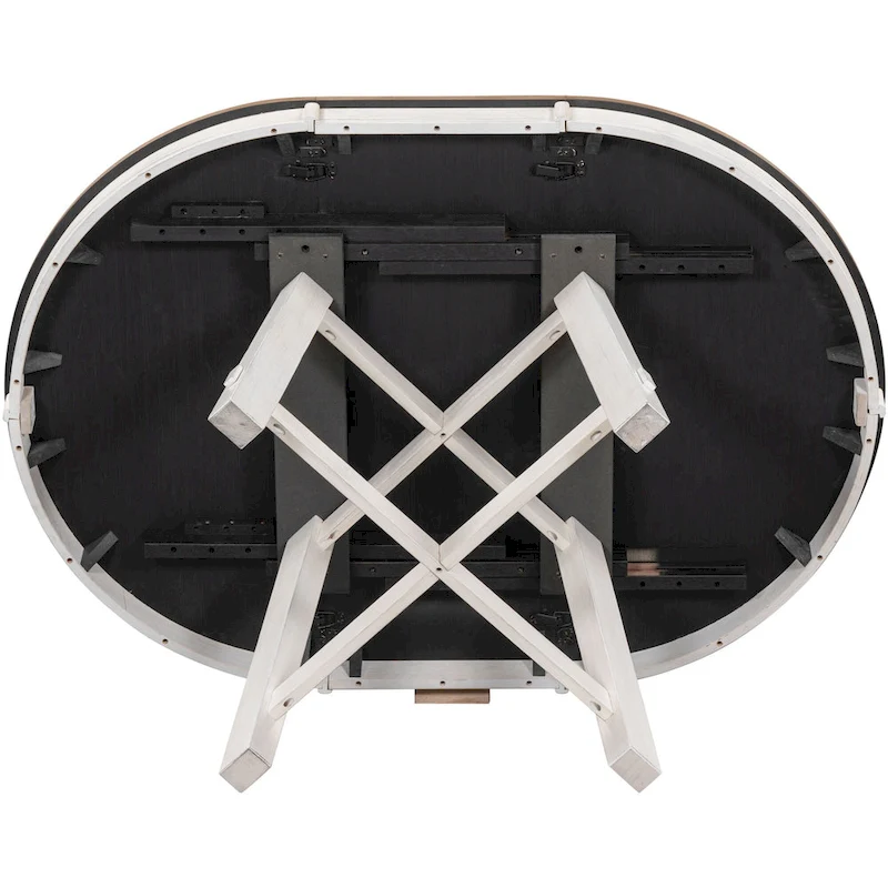 5-Piece Dining Set with Round Extendable Dining Table and Chairs