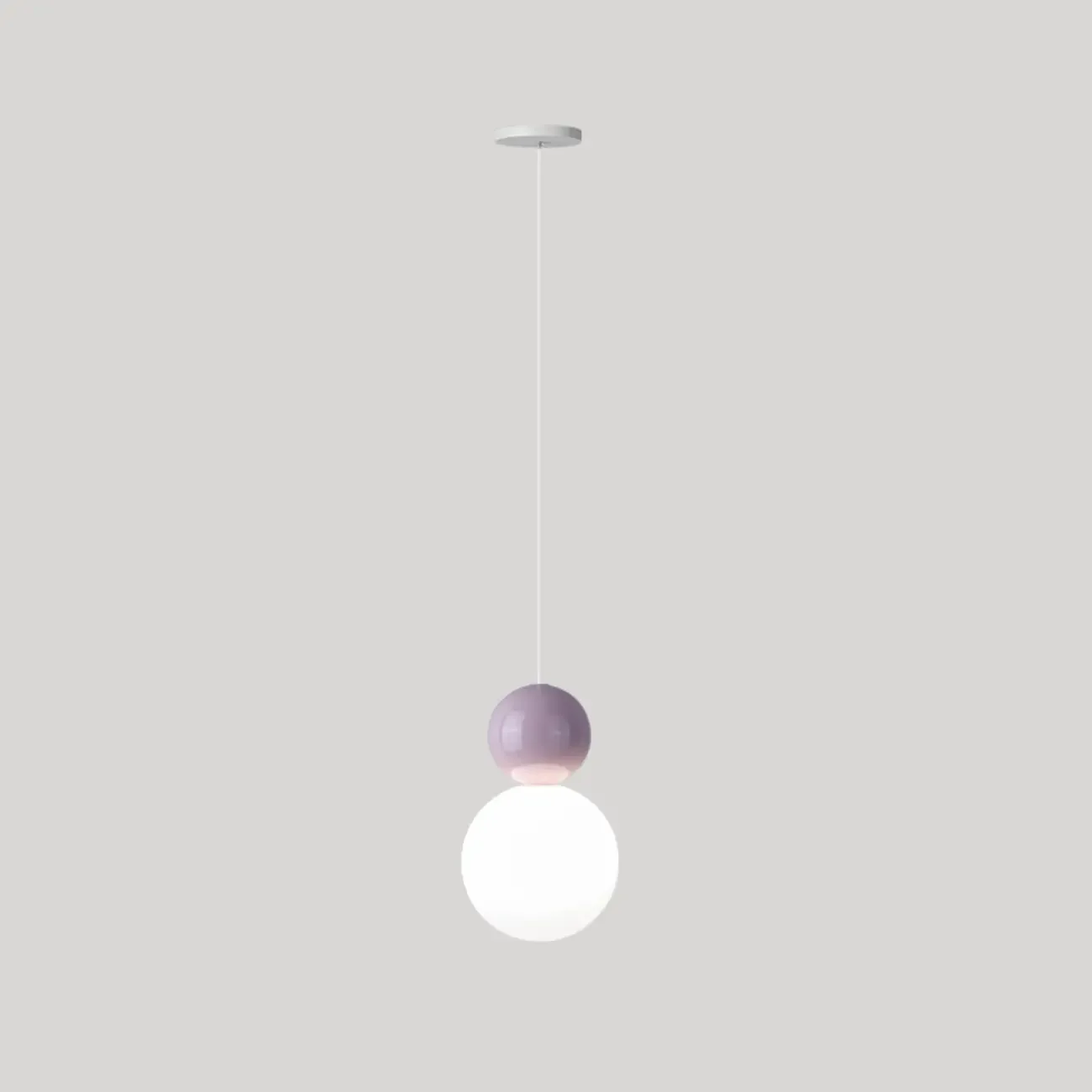 Modern White Metal Plastic Globe Pendant Light