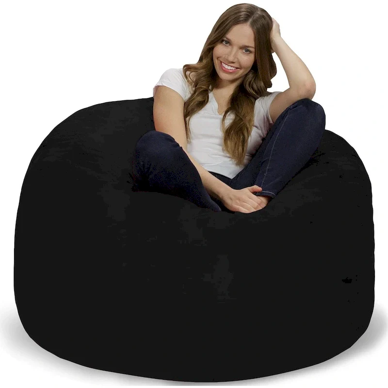 Bean Bag Chair 4-foot Memory Foam Removable Cover Bean Bags