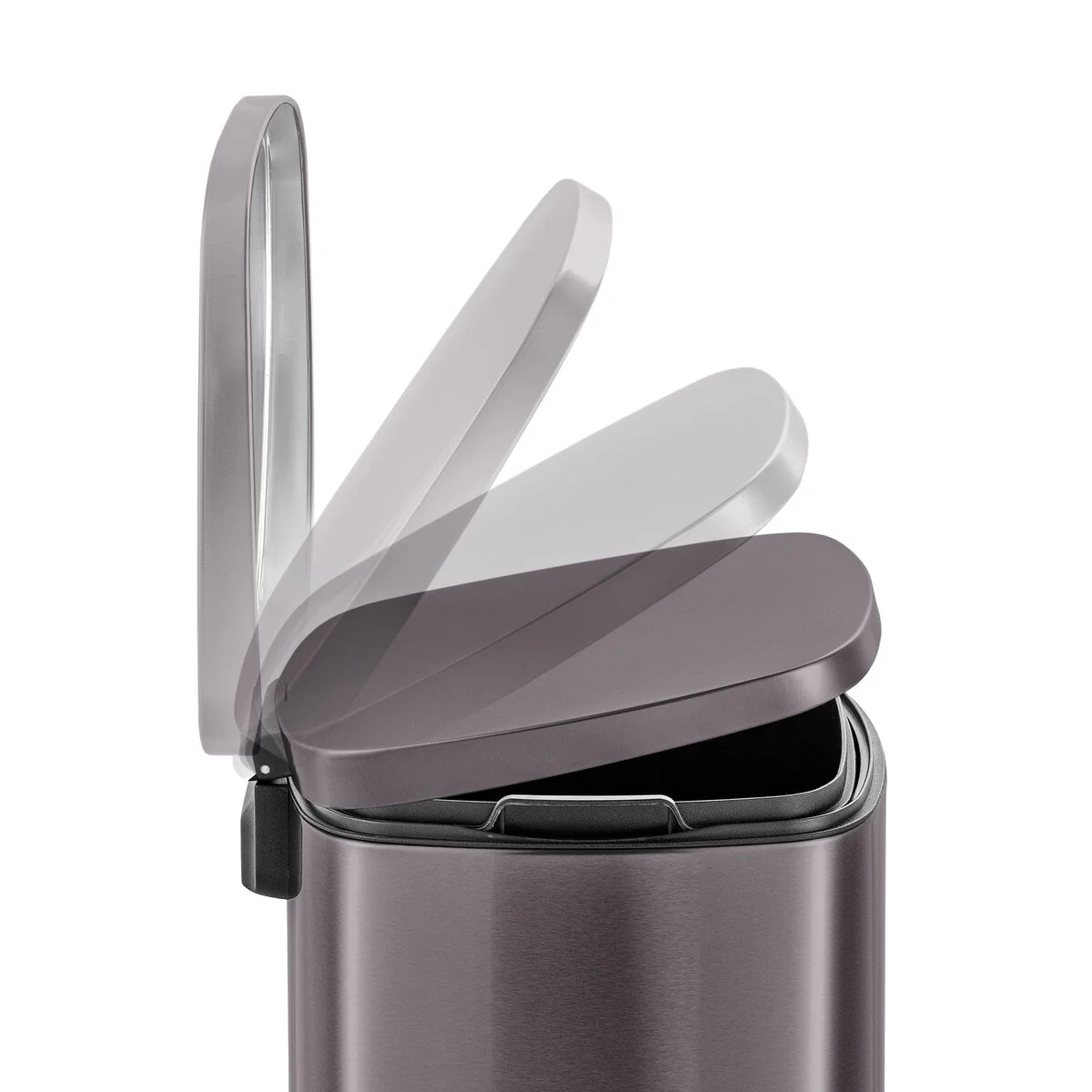 Qualiazero 13.2 GAL plus TWO 1.3 GAL Rectangular Step Can Trash Cans - Family Combo