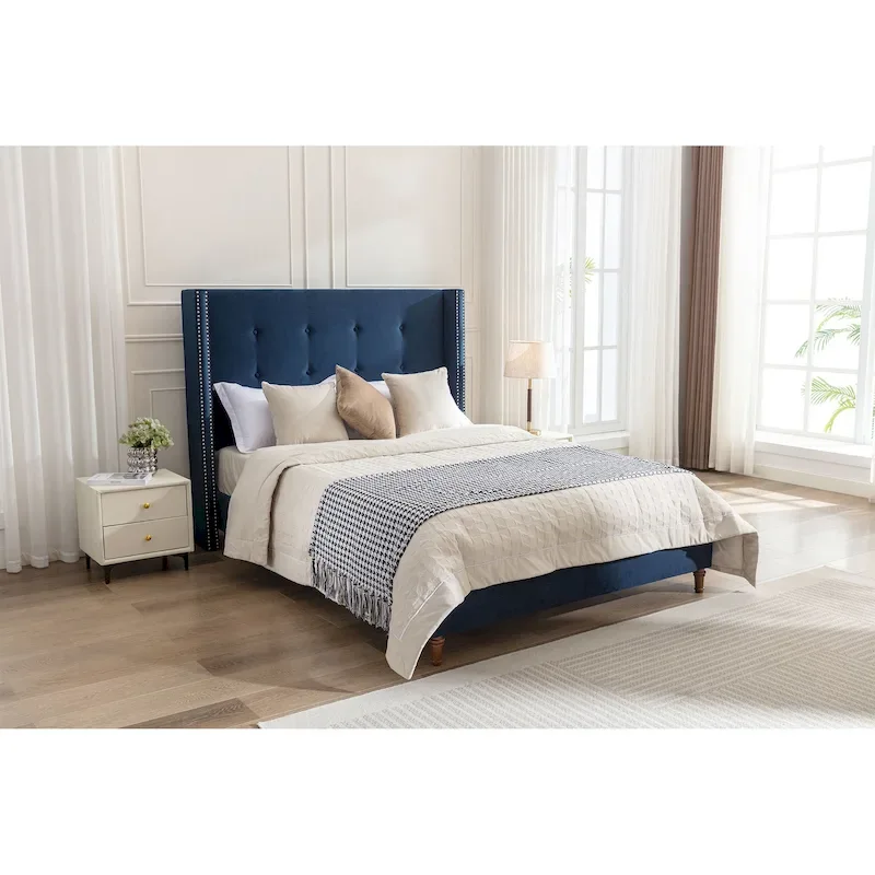 54 High Headboard Peyton Upholstered King Bed