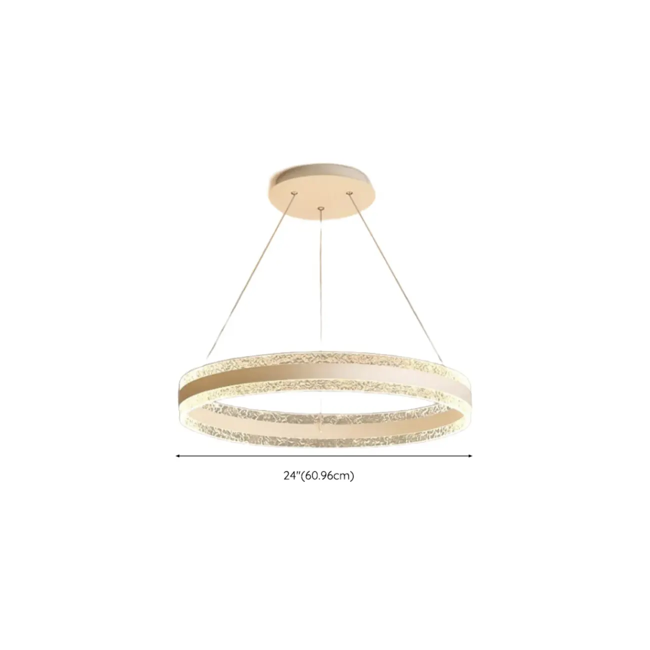 Modern LED Gold Circular Metal Chandelier