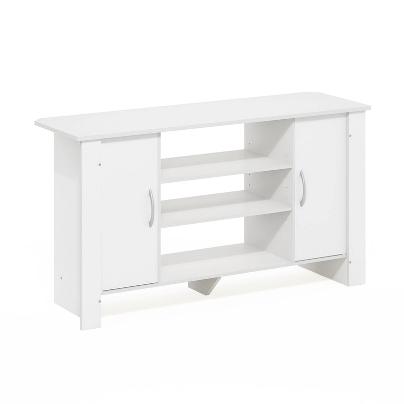 Furinno Econ TV Stand Entertainment Center, White