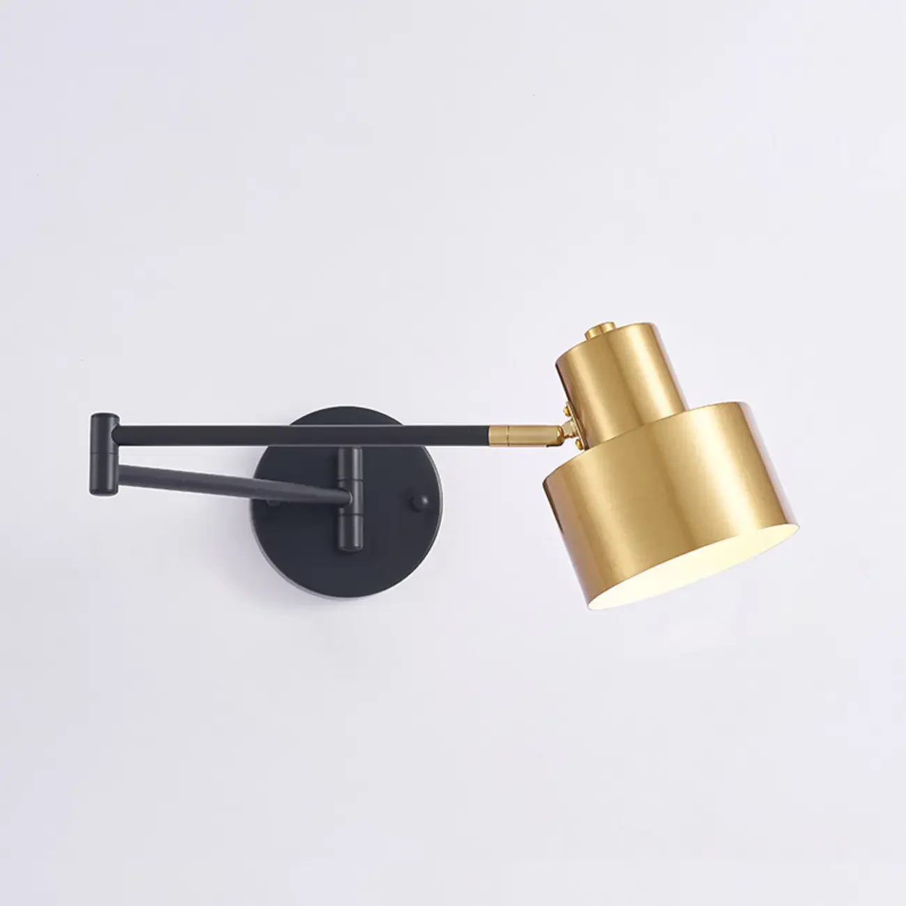 Modern Metal Hemisphere Shade Swing Arm Wall Light