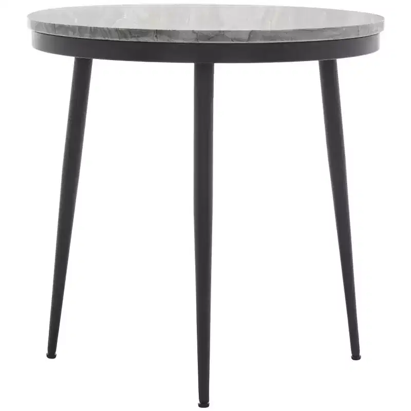 Nylah Marble Side Table - ACC3716 - Grey Marble/Black - Safavieh