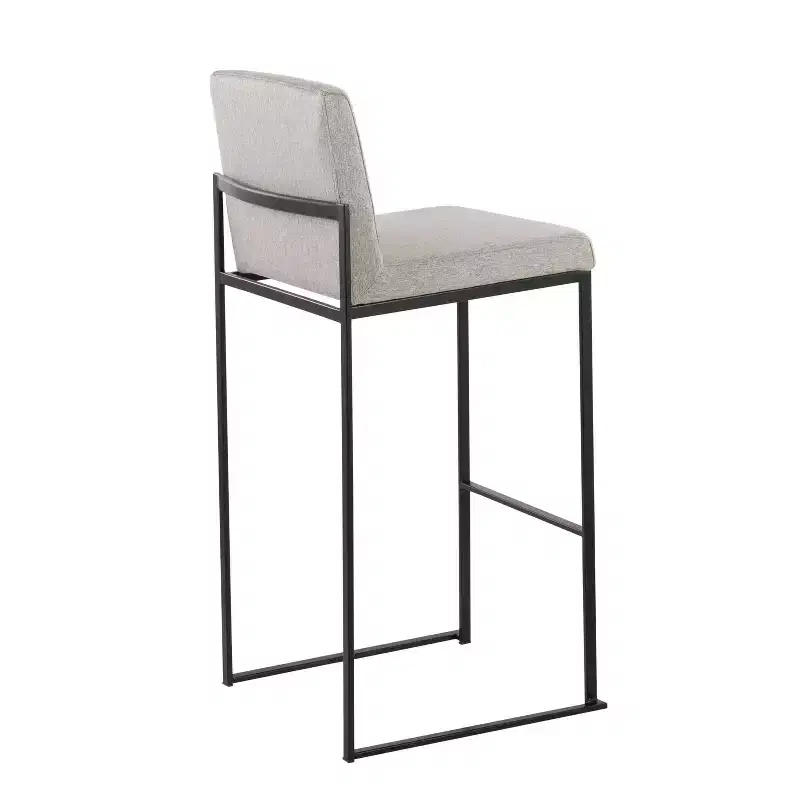 LumiSource Set of 3 Fuji High Back Barstools Fabric