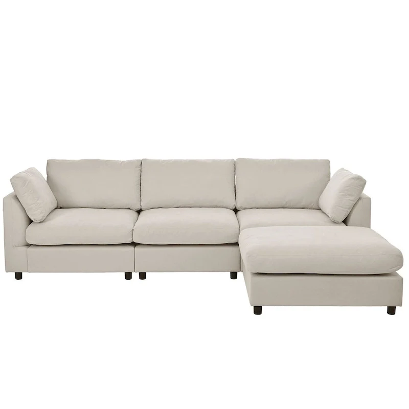 Merax Upholstery Convertible Sectional Sofa, L Shaped Couch with Reversible Chaise