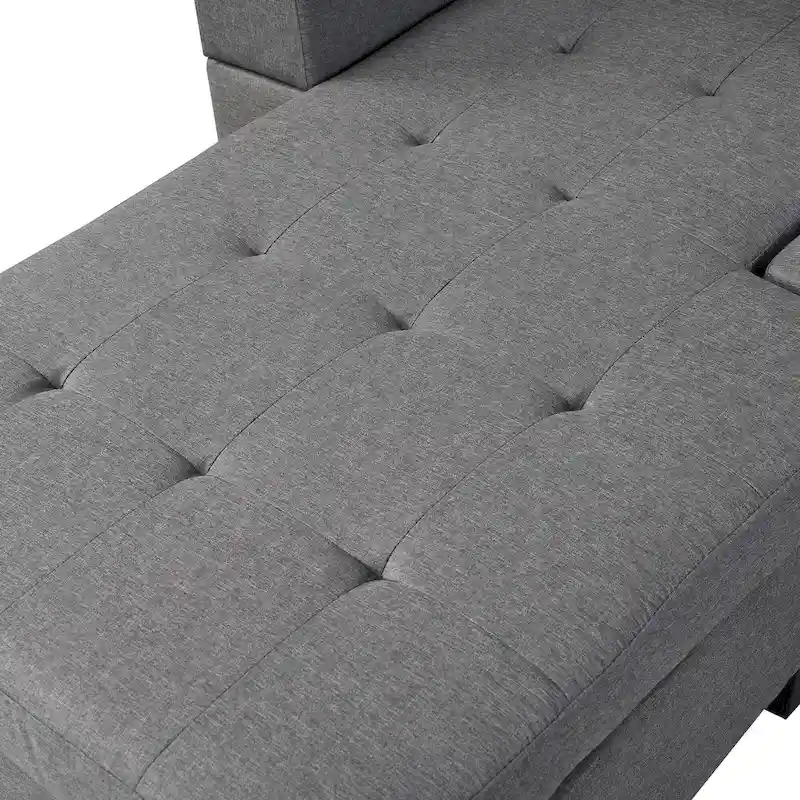 Modern Sectional Sofa Set with Cup Holders and Plush Cushions