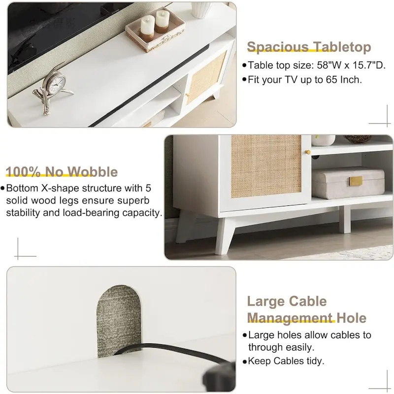 Mid Century Modern TV Stand, Highboy Entertainment Center, TV Console