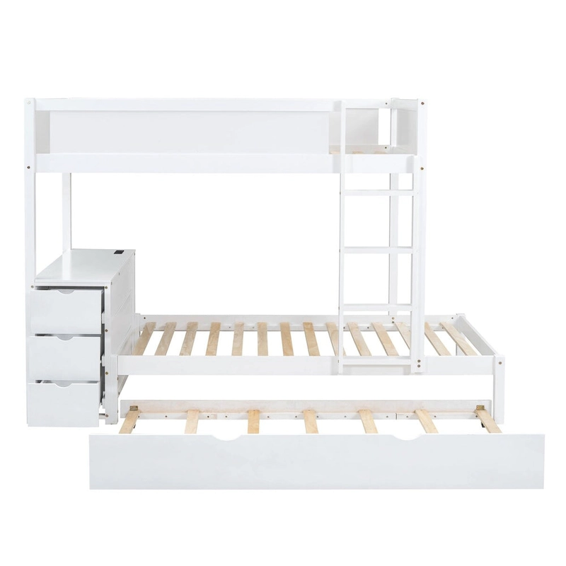 Twin Bunk Bed with Twin size Trundle