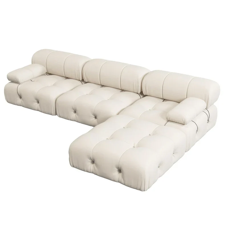 Velvet Sectional Sofa Reversible Modular Couch