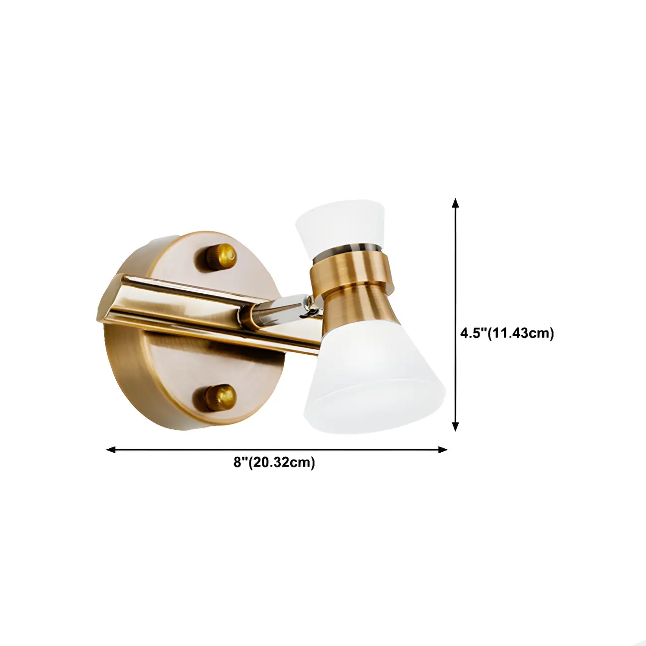 Modern Gold Cone Shade Bathroom Vanity Light LED Fixture