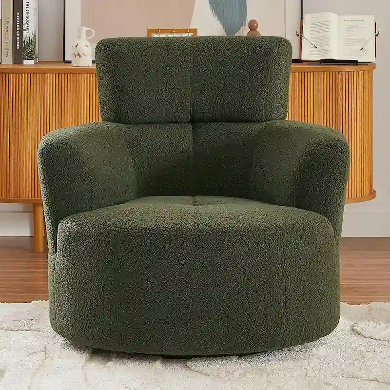 360Swivel Chair Upholstered Accent Barrel Chair