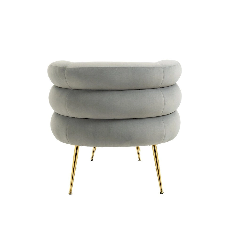 Accent Chair Modern Upholstered Armchair Tufted Chair with Metal Frame - 29.13 x 27.95 x 28.35