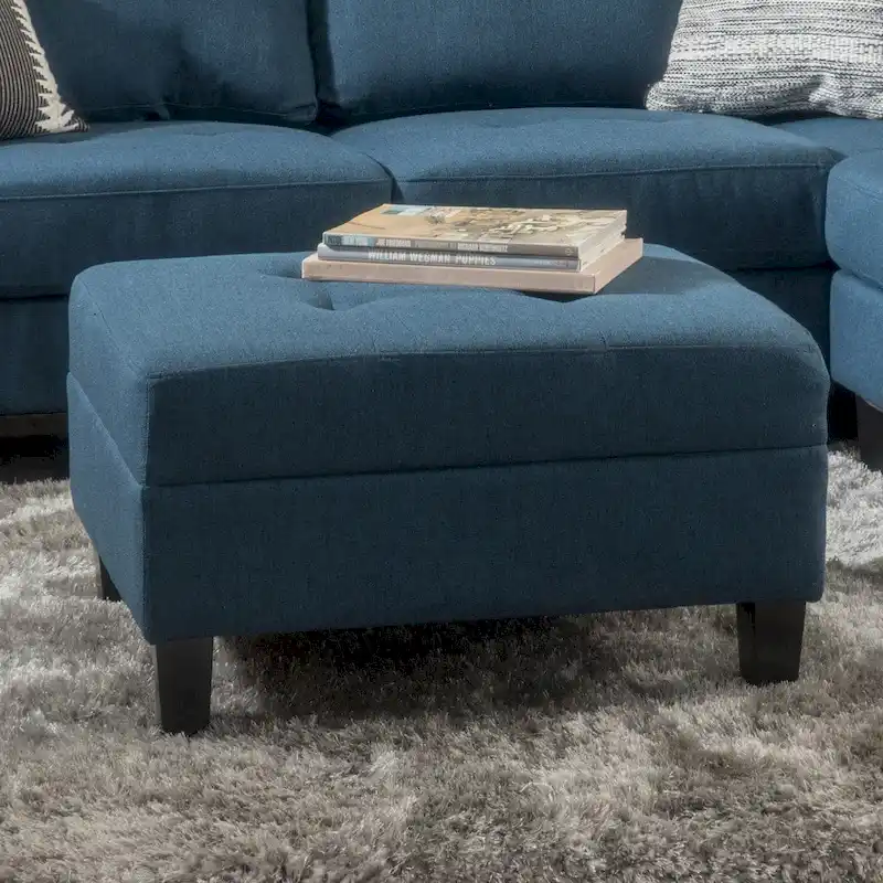 Tiernan Tufted Fabric Ottoman by Christopher Knight Home