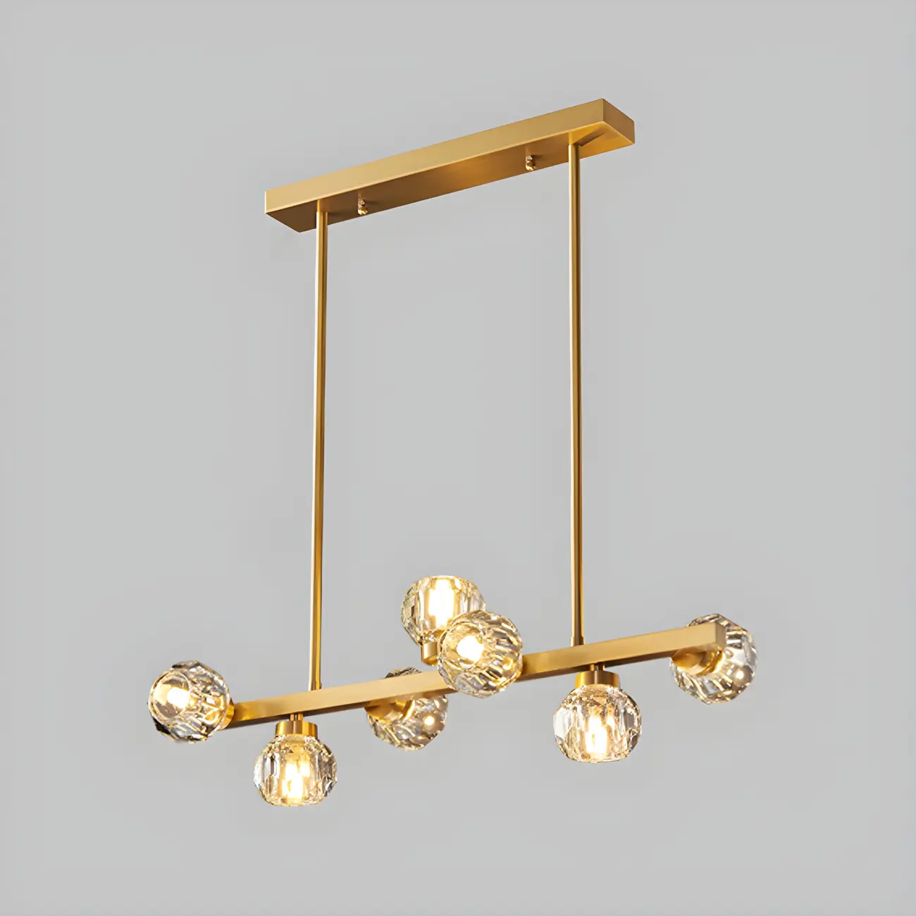 Modern Gold Crystal Chandelier for Kitchen Island