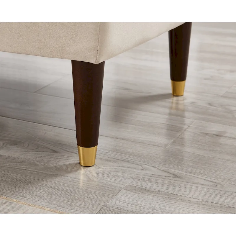 Modern Chaise Lounge Chair with Velvet Upholstery - 29.50 x 55.90 x 28.70