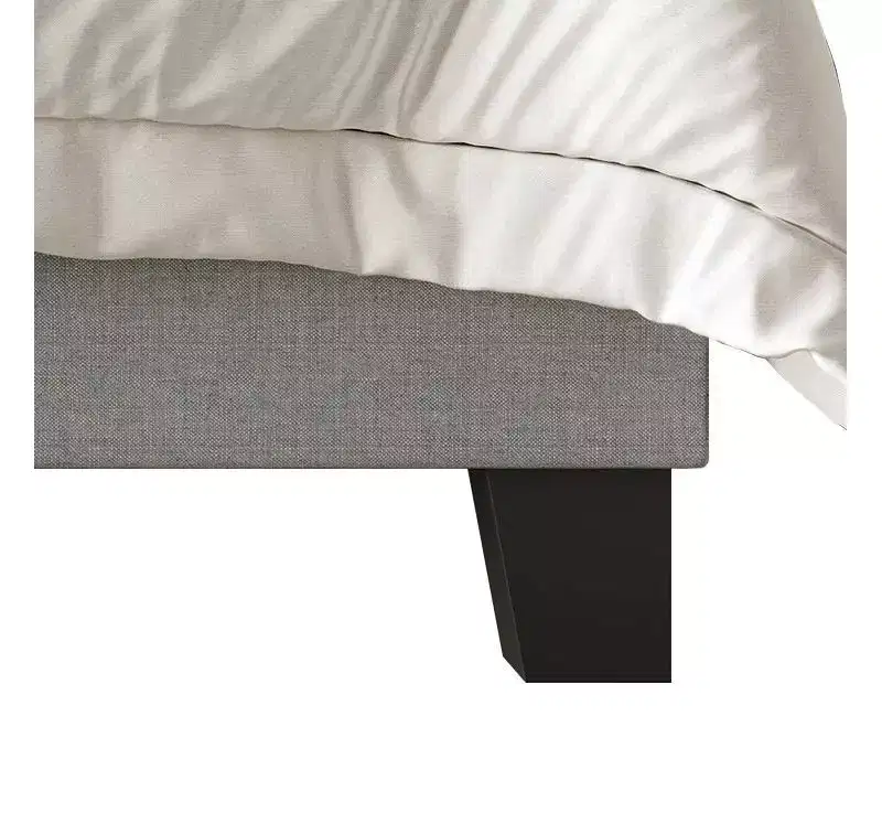 Home Design Sara Panel Bed with 2 Nightstands Gray
