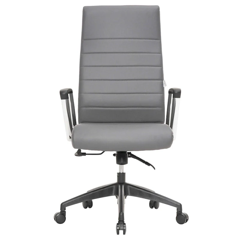 LeisureMod Hilton Modern High Back Leather Conference Office Chair