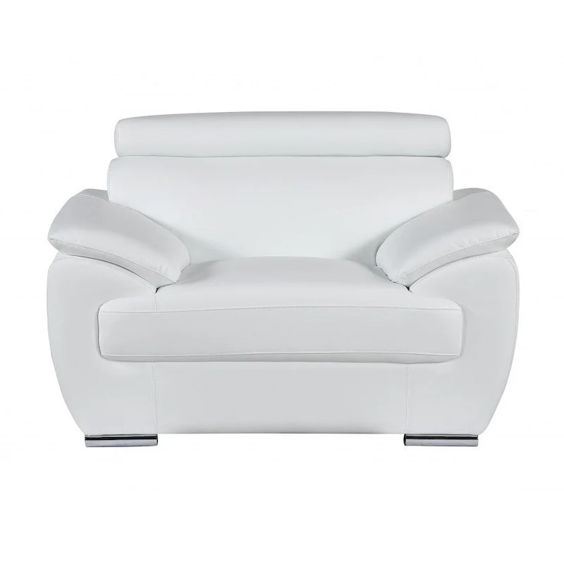 HomeRoots Genuine Leather Chair and a Half - 38