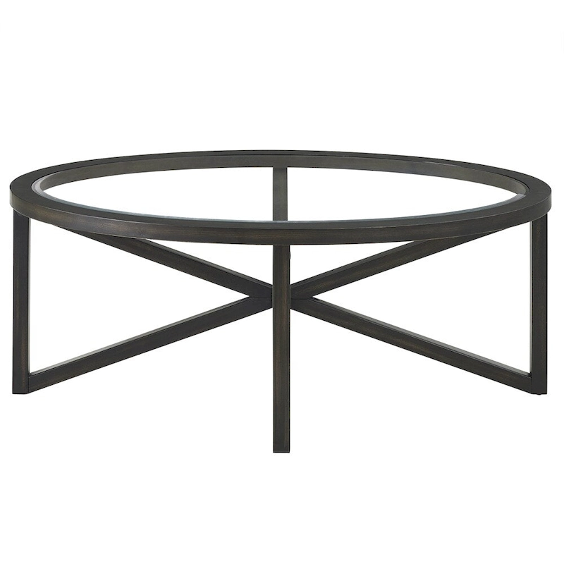 Modern Simple Glass Coffee Table, Tempered Glass Coffee Table