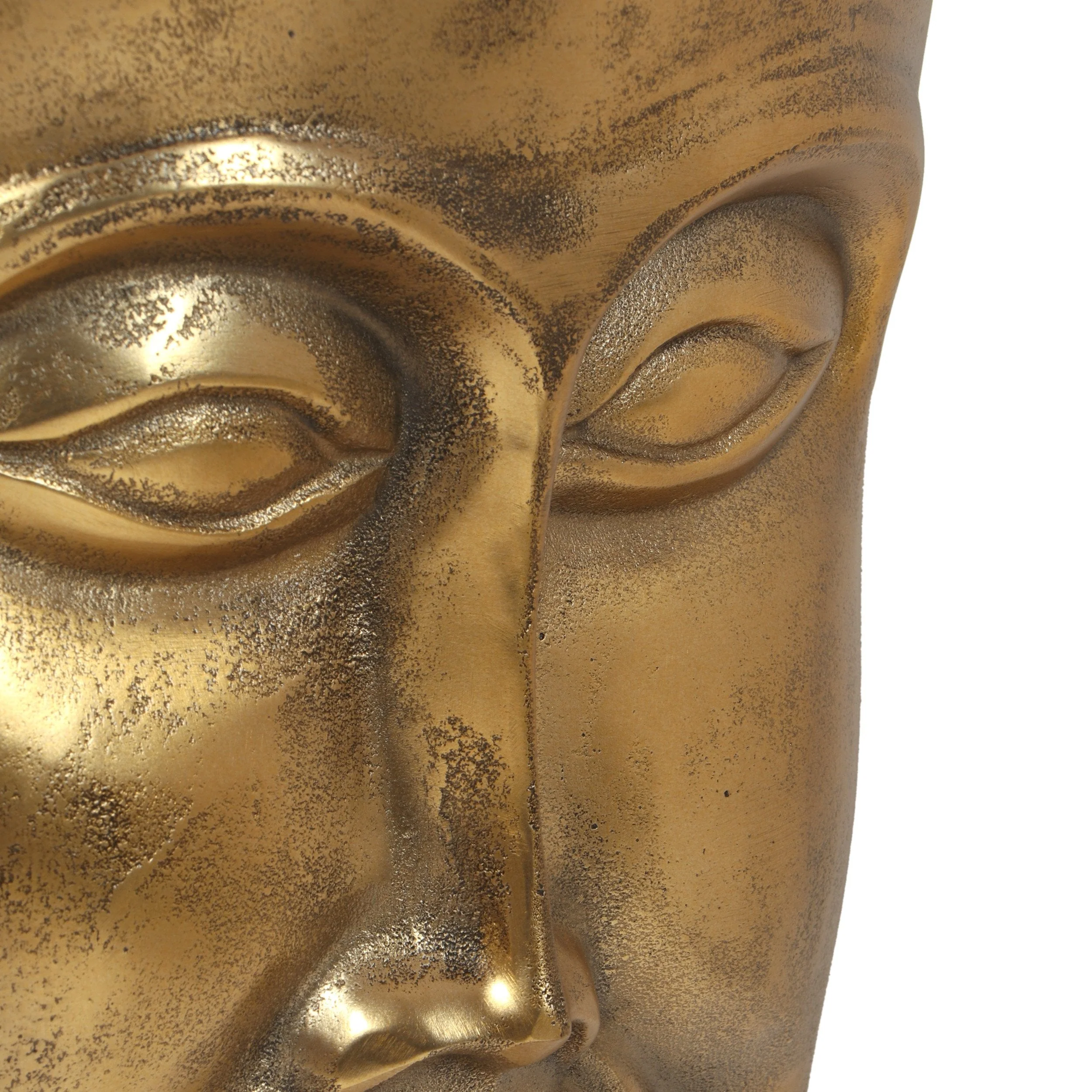 Handcrafted Boho Aluminum Face Side Table - NH545413