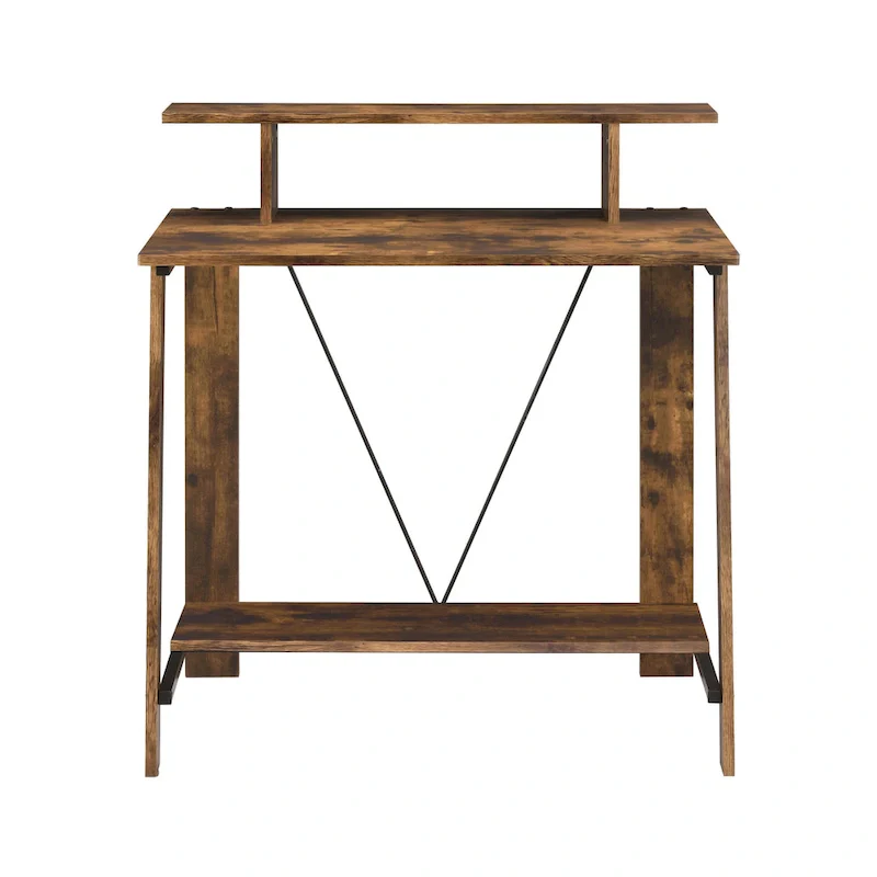 ACME Nypho Writing Desk in Weathered Oak and Black