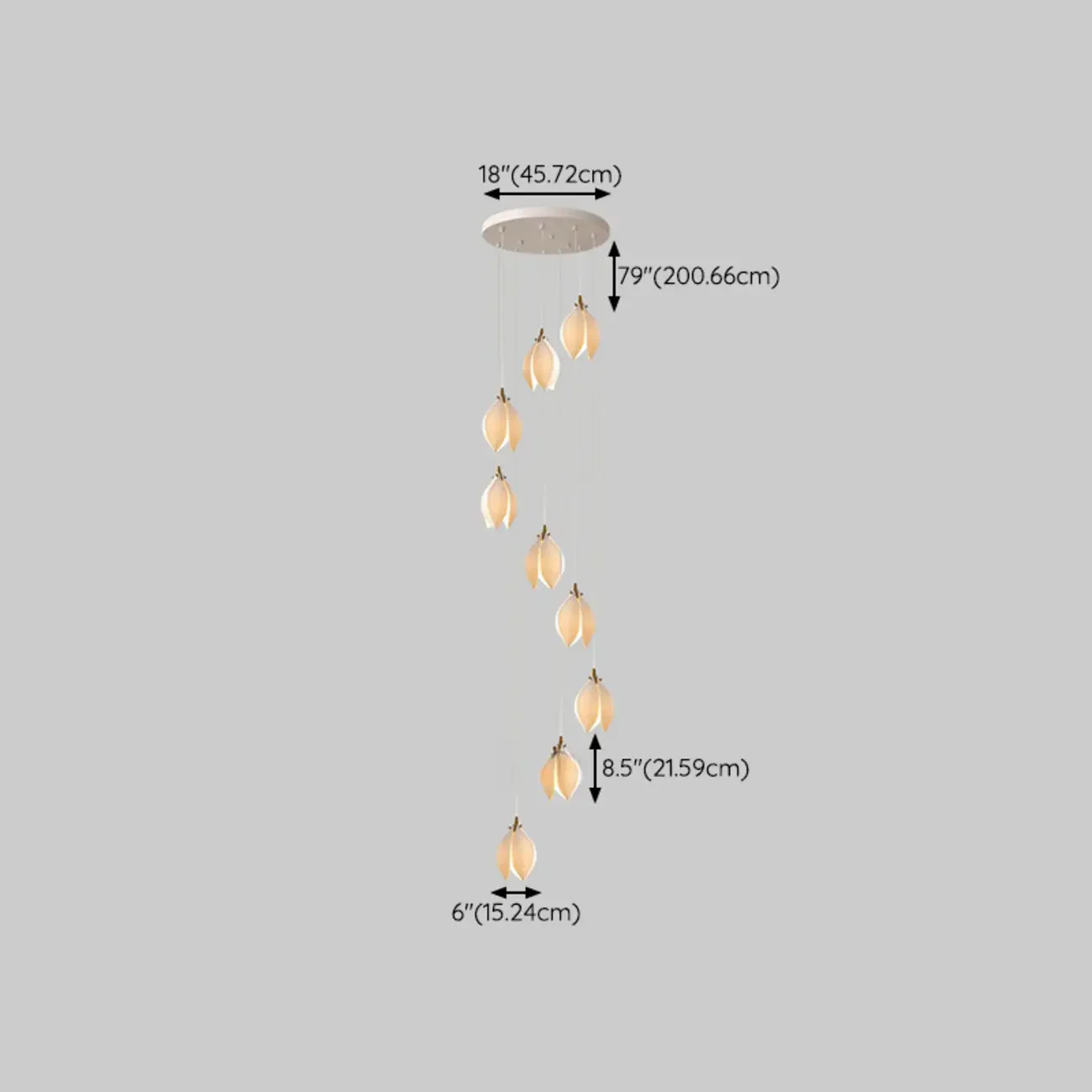 Elegant Ceramic Bud Shape LED Pendant Lamp