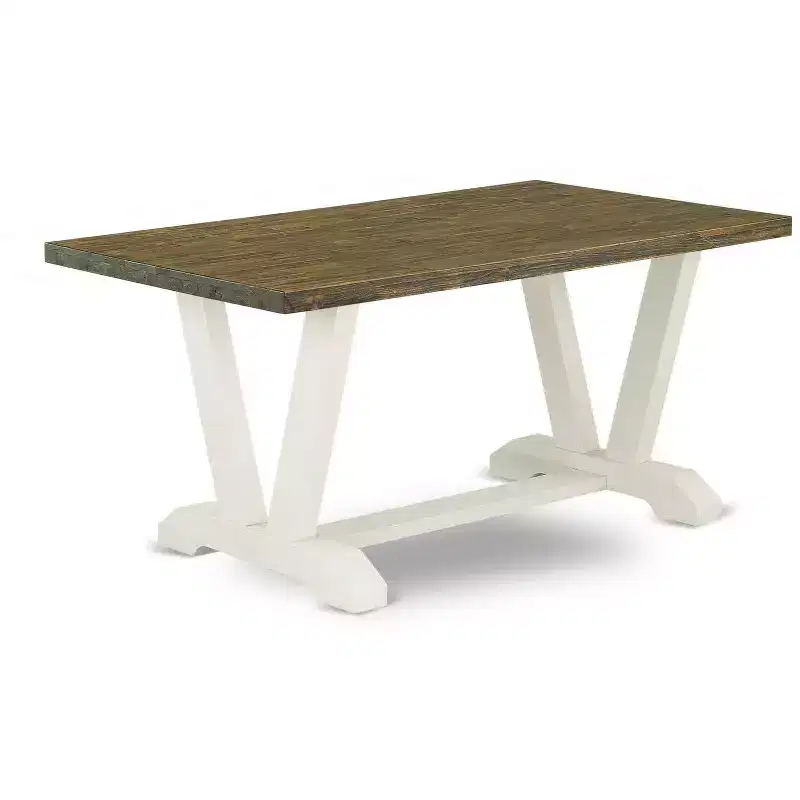 HomeStock 5-Pc Rectangle Natural Oak Finish Solid Wood Top Dining Table with 4 Upholstered Chairs
