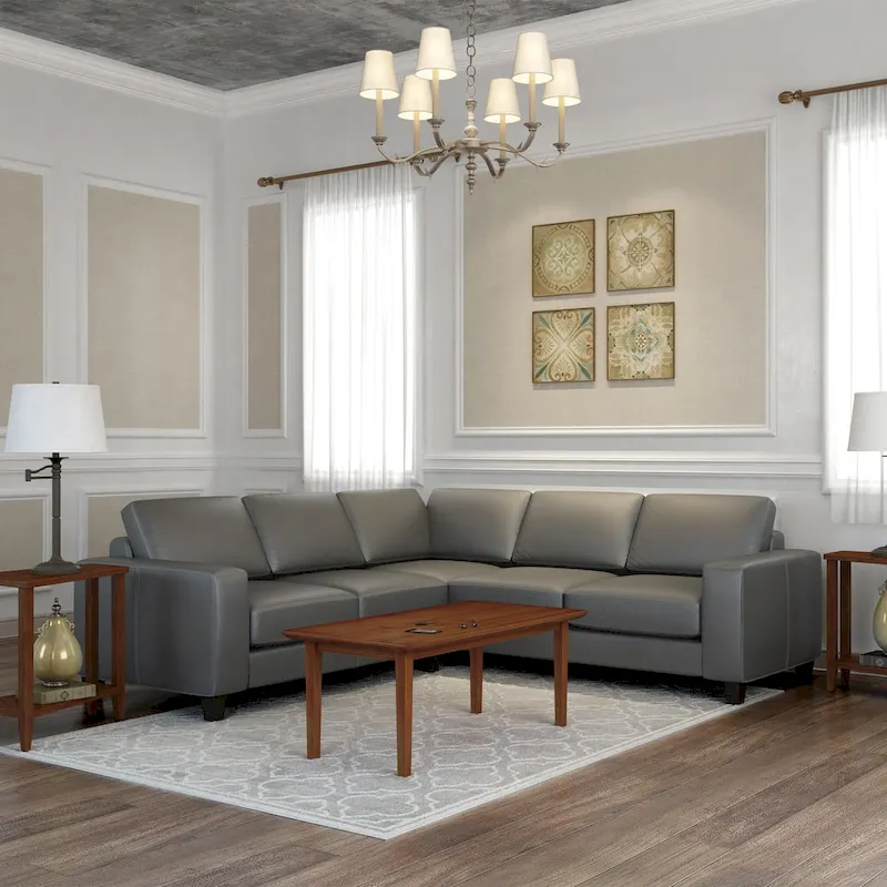 Paulina Top-grain Italian Leather Sectional Sofa