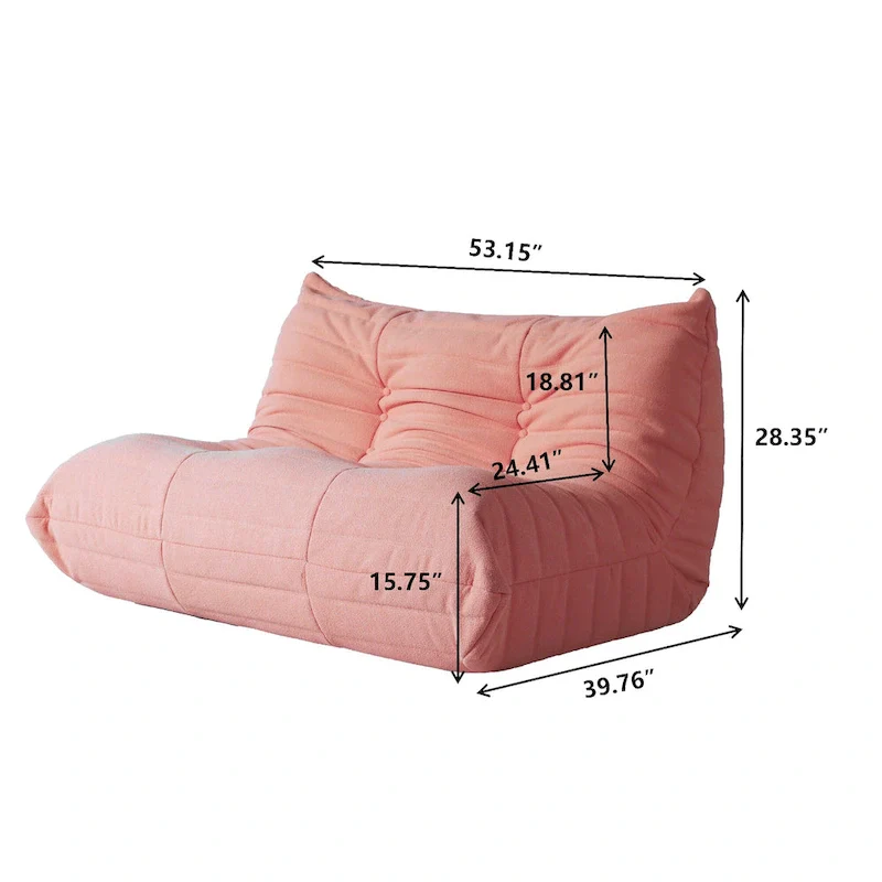 Feature Lazy Sofa Teddy Fabric Couch Living Room Sofa Bean Bag Chair