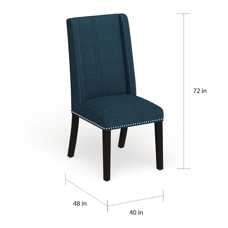 Fabric Upholstered Dining Chairs (Set of 2)