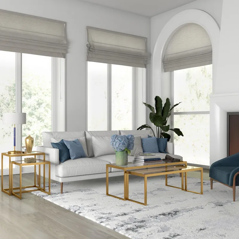 Rocco Rectangular Nested Side Table - 22 Wide