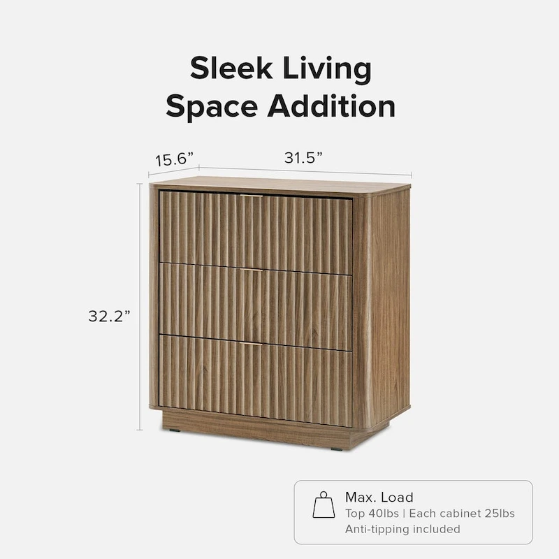 Mopio Brooklyn 3 Drawer Dresser