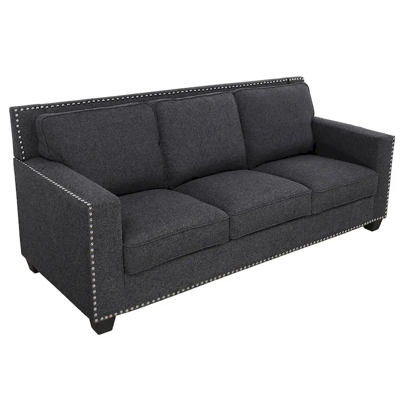 Gliden Modern Linen Fabric Sofa with Solid Wood Frame